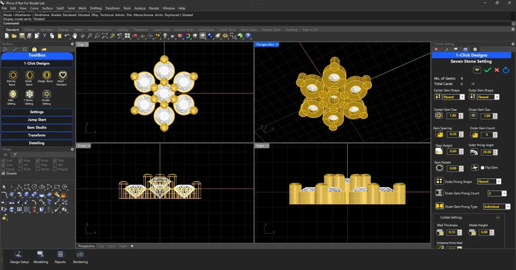 7stone TiaraCAD Rhino Jewelry plugin