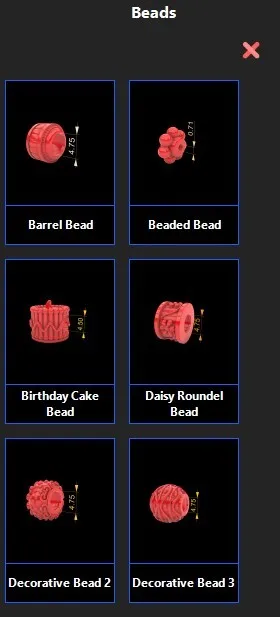 Beads TiaraCAD Rhino Jewelry plugin