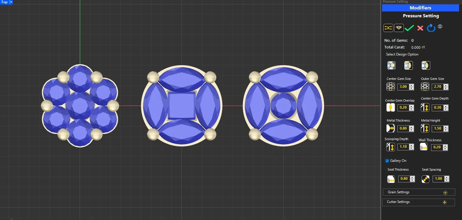 Pressure Setting with Rhino Jewelry plugin