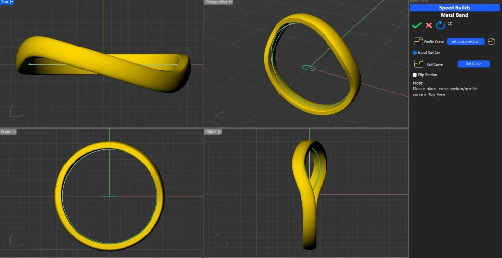 Metal Band with Rail input