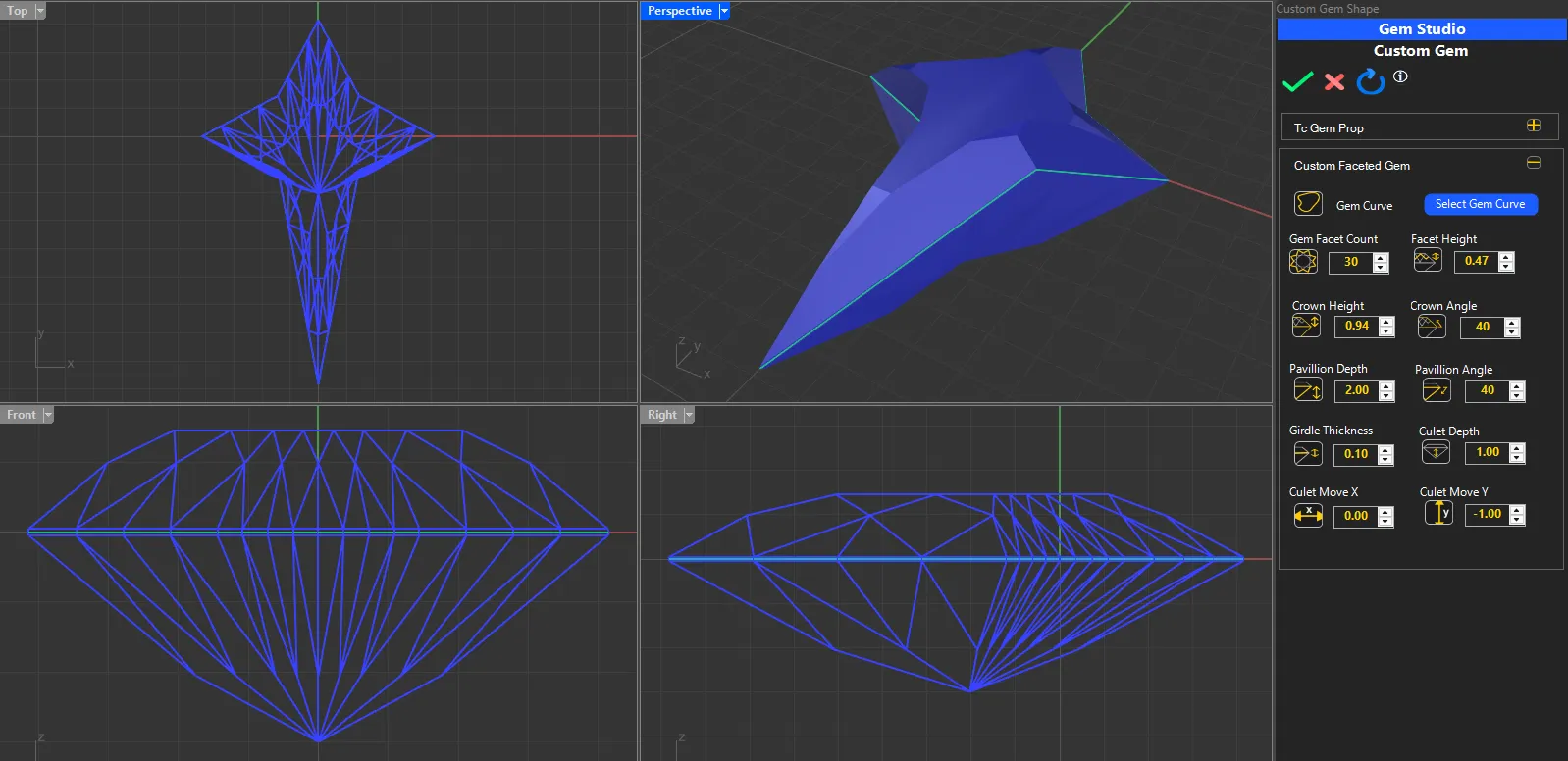 Custom Shape Gem Creation