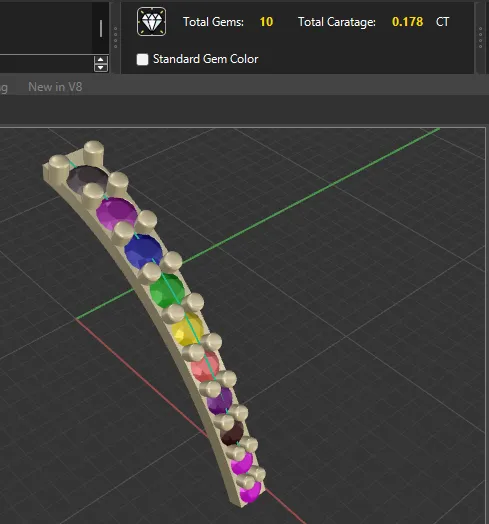 Gem Display Colors