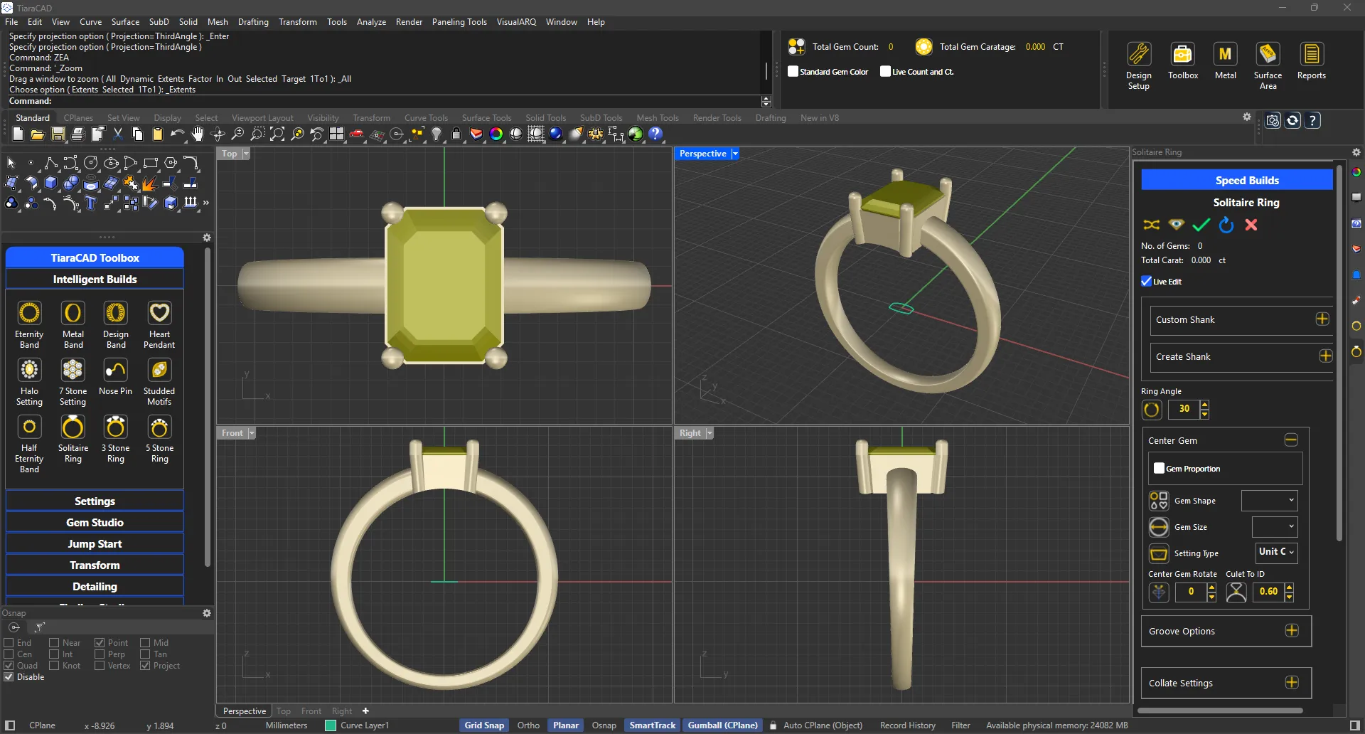 Solitaire Ring creation