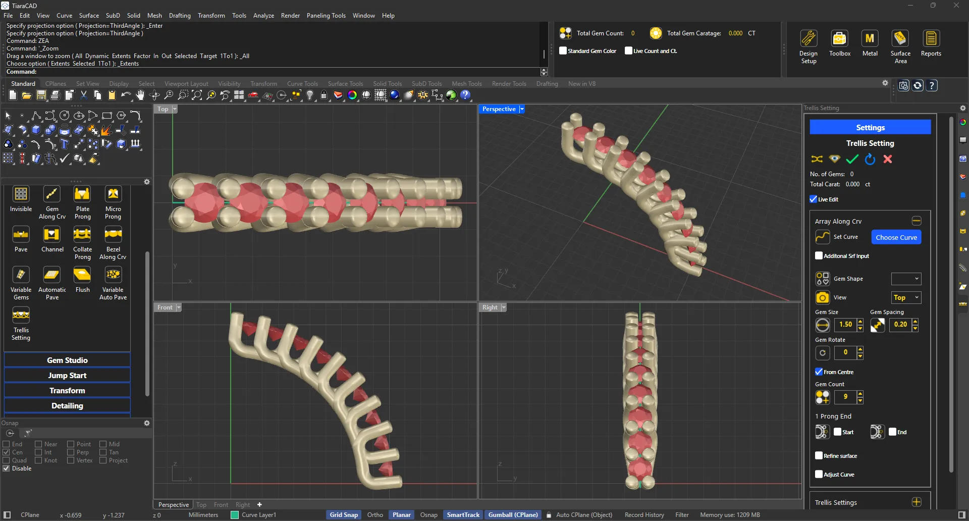 Trellis on Curve setting