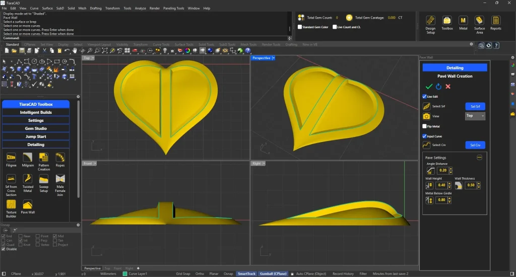 Pavé Wall with Multiple Input Curves